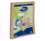 Bolsas sobre de papel kraft marrón con rayas finas, 260 x 330 mm, sin ventana - Caja de 50