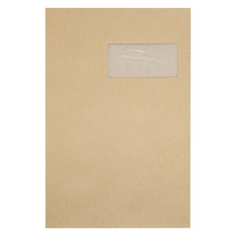 Sobres kraft milleraies marrón 229 x 324 mm La Couronne con ventana - Caja de 50