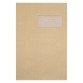 Sobres kraft milleraies marrón 229 x 324 mm La Couronne con ventana - Caja de 50
