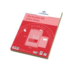 Hoesje kraft adour bruin 229 x 324 mm La Couronne met venster - doos van 50 stuks