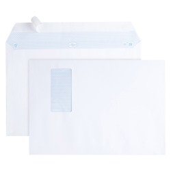 Enveloppe grand format 229x324 mm blanc La Couronne 100gr avec fenêtre - boite de 250