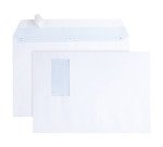 Large format envelope 229 x 324 mm white La Couronne 100 g with window - Box of 250