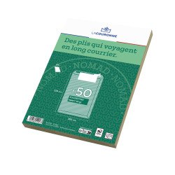 La Couronne - Pochette kraft milleraies brun 260 x 330 mm sans fenêtre - Boîte de 50
