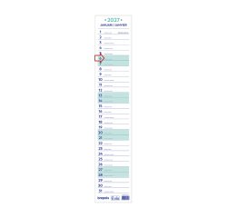 Calendrier ruban mensuel 2027 Brepols