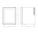 Minibar de oficina JVD con puerta de vidrio, 40 L