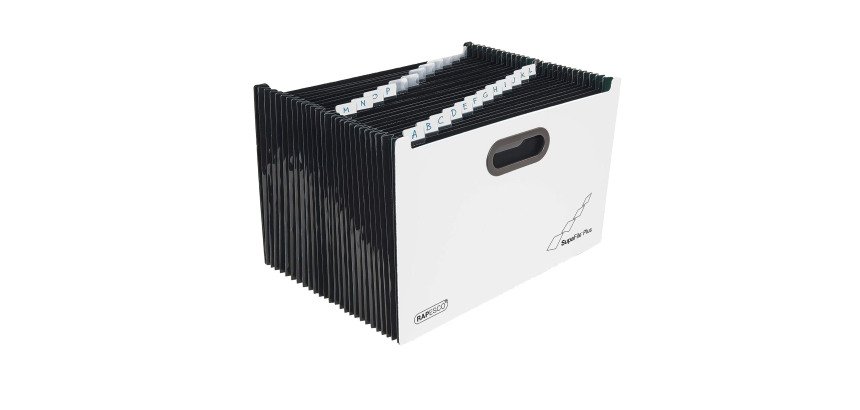 Trieur à soufflets polypropylène SupaFile Plus Rapesco 26 onglets - Blanc