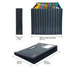 Trieur à soufflet SupaFile Rapesco 13 onglets noir