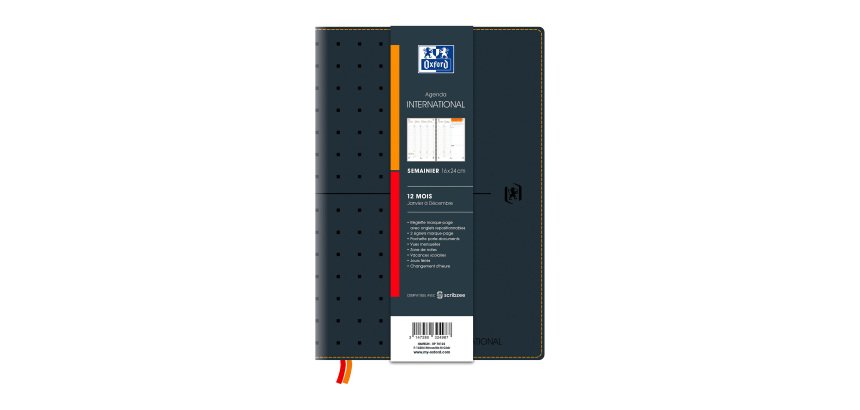 Agenda Oxford International school weekplanner 16 maanden - september 25 tot december 26 - 16 x 24 cm zwart