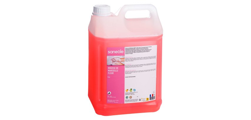 Savon mousse de Marseille Fleur Saneole- Bidon de 5 L