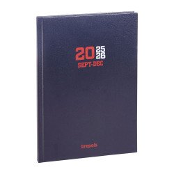En_agenda brepols 15x21 1sem/1 page vinyl noir