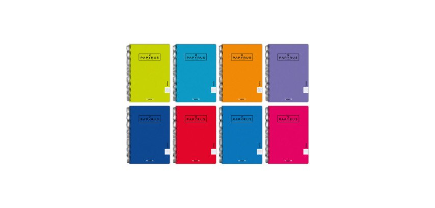 Cuaderno Tapa Polipropileno Cuarto Liso Papyrus 08 - 80 Hojas 90 g