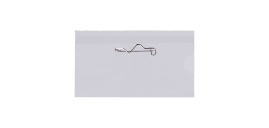 Badge à épingle 54 x 90 mm - Boîte de 50