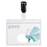 Hard badge holder with clip 60 x 90 mm - Box of 25