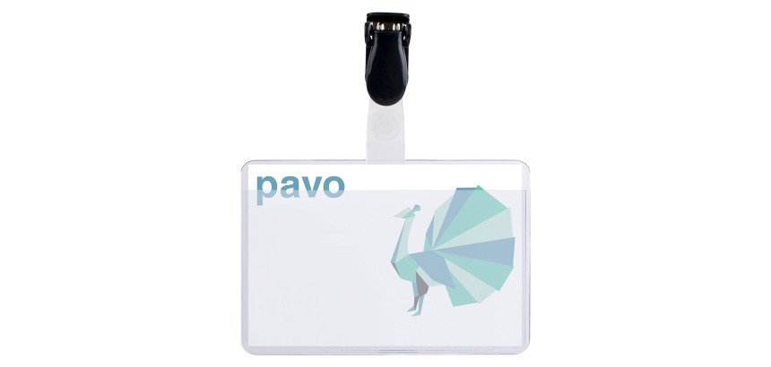 Badge à pince 60 x 90 mm - Boîte de 50