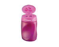 Pencil sharpener for right-handed people with reservoir Easy double use Stabilo - pink