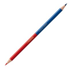 Crayon de couleur bicolore Stabilo Original rouge/bleu