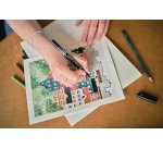 Stylo feutre Stabilo Sensor F pointe extra-fine couleurs assorties - Pochette de 4