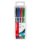 Stylo feutre Stabilo Sensor F pointe extra-fine couleurs assorties - Pochette de 4