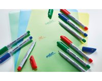 Marqueur permanent OhPen Stabilo pointe moyenne 1 mm - Pochette de 4