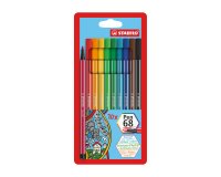 Assorted Stabilo Pen 68 Felt-tip pens - Pack of 10