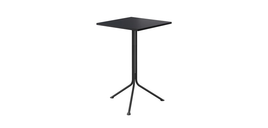 Tavolo alto con piano quadro Tampa colore nero