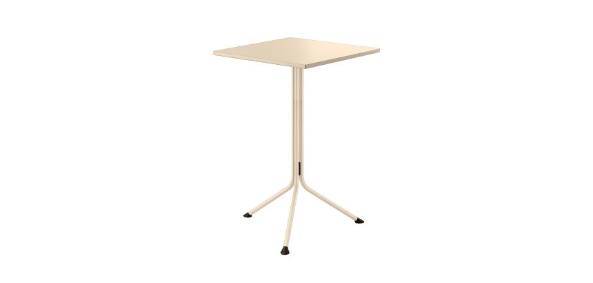 Tavolo alto piano quadro Tampa colore avorio