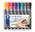 Rotulador permanente recargable Staedtler Lumocolor 352 punta de lanza 2 mm colores surtidos - Paquete de 8