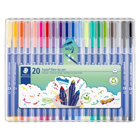 Feutre de coloriage Triplus Color Staedtler couleurs assorties - Pochette de 20