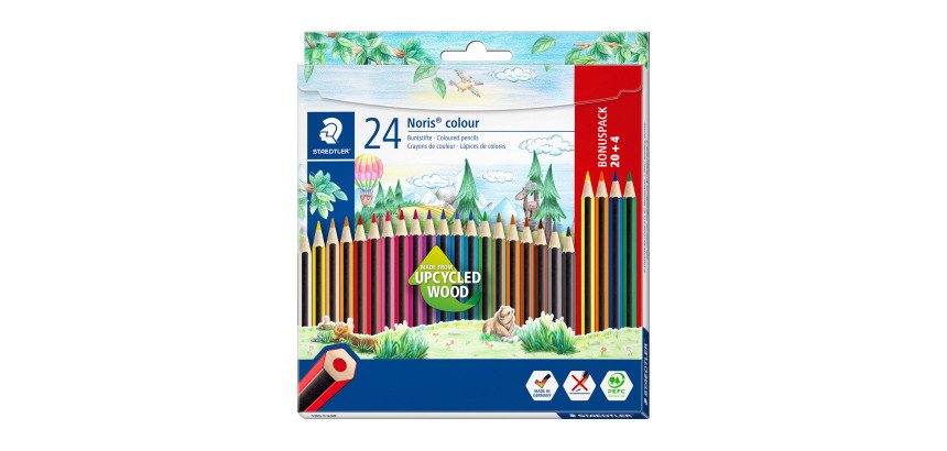 Pack de 20 crayons de couleur Staedlter Noris Colour 185 + 4 offerts