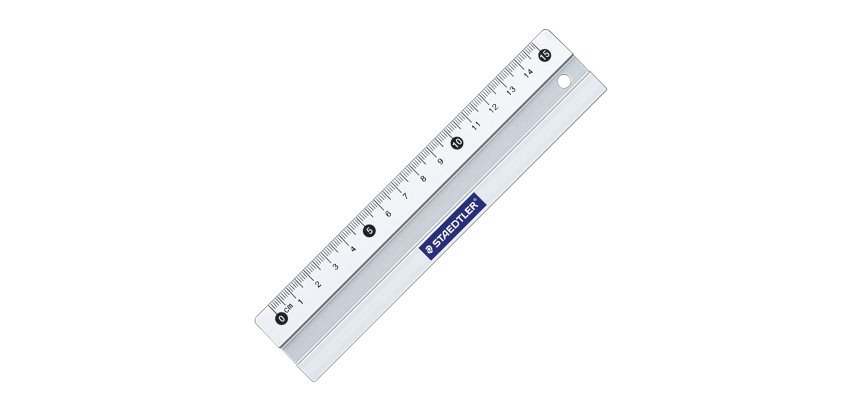 Règle plate aluminium Staedtler 15 cm