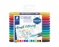 Feutre de coloriage double pointe Design Journey Staedtler couleurs assorties - Pochette de 12