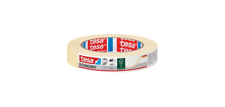 Ruban adhésif de masquage papier Tesa Economy, 19 mm x 50 m