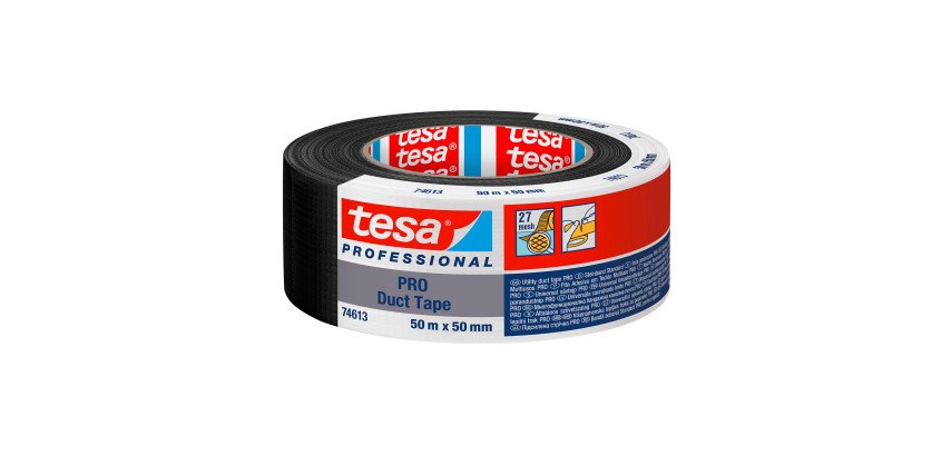 Ruban adhésif toilé Tesa Duct Tape PRO, 50 mm x 50 m, noir