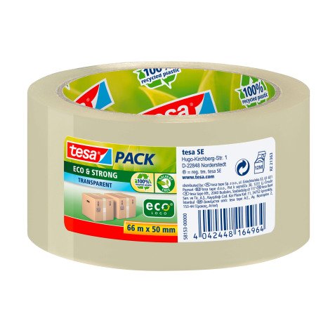 Verpakkingstape tesapack® Eco & Strong 50mmx66m transparant