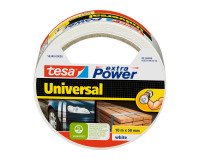 Cloth-backed adhesive tape Universal 140 µ Tape Extra Power 56348 Tesa, 50 mm x 10 m, White