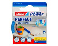 Cloth-backed adhesive tape Tesa Extra Power Perfect, 19 mm x 2.75 m, Blue