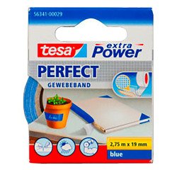 Cloth-backed adhesive tape Tesa Extra Power Perfect, 19 mm x 2.75 m, Blue