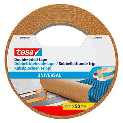 Universele dubbelzijdige tape, 50 mm x 25 m