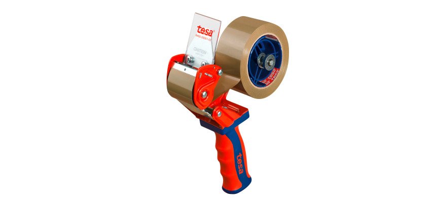 Dévidoir Tesa Comfort pour ruban adhésif d'emballage - Rouge
