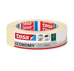 Ruban adhésif de masquage papier Tesa Economy, 30 mm x 50 m