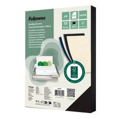 Cubiertas de encuadernar Fellowes Delta Leather Grain Cover, 250 g/m², A4, caja de 100