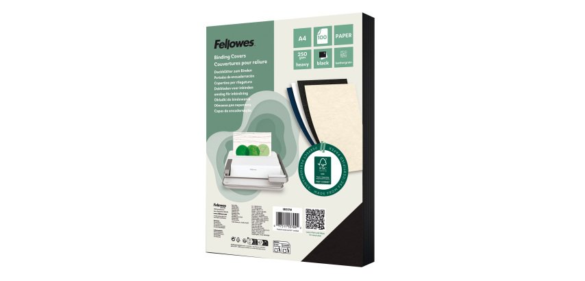 Couverture de reliure Fellowes Delta grain cuir 250 g A4 - Boîte de 100