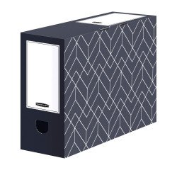 Karton-Archivschachtel von Fellowes Deco, Rücken von 10 cm - manueller Zusammenbau.