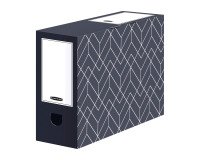 Archiefdoos Fellowes Déco rug 10 cm.  Manuele montage. Kleur leisteengrijs