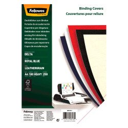 Couverture de reliure Fellowes Delta grain cuir 250 g A4 - Boîte de 100