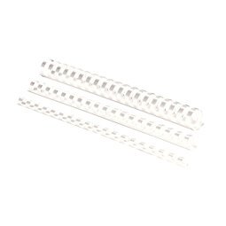 Baguette reliure à anneaux plastique, 14 mm blanc - boite de 100