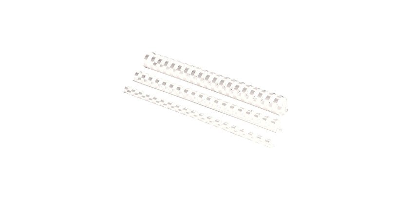 Binder with plastic rings, 14 mm white - box of 100