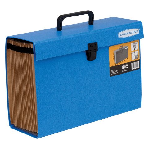 Maletín Clasificador Acordeón A4 Fellowes Bankers Box® azul