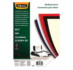 Couverture de reliure Fellowes Delta grain cuir 250 g A4 - Boîte de 100