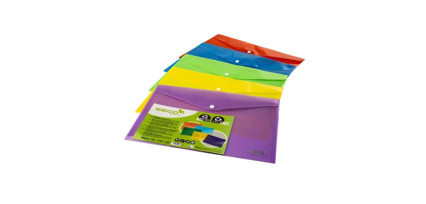Pochette à documents A4 Seco couleurs assorties